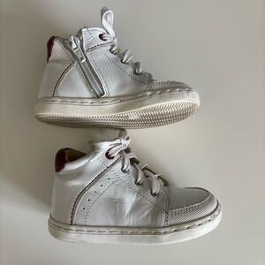 Jacadi French White All Leather Sneakers Toddler size 5.5C